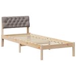 Casa si Gradina - Mobilier - Paturi si accesorii - Paturi - Cadru de pat Maroniu si taupe 80 x 200 cm Lemn masiv de pin - Infinity.ro