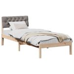 Casa si Gradina - Mobilier - Paturi si accesorii - Paturi - Cadru de pat Maroniu si taupe 80 x 200 cm Lemn masiv de pin - Infinity.ro