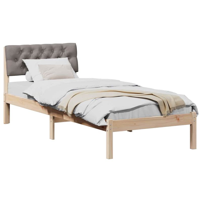 Casa si Gradina - Mobilier - Paturi si accesorii - Paturi - Cadru de pat Maroniu si taupe 80 x 200 cm Lemn masiv de pin - Infinity.ro