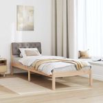 Casa si Gradina - Mobilier - Paturi si accesorii - Paturi - Cadru de pat Maroniu si taupe 80 x 200 cm Lemn masiv de pin - Infinity.ro