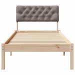 Casa si Gradina - Mobilier - Paturi si accesorii - Paturi - Cadru de pat Maroniu si taupe 80 x 200 cm Lemn masiv de pin - Infinity.ro