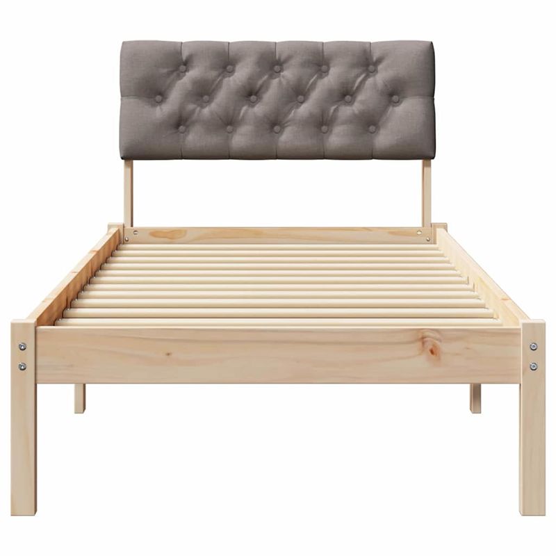 Casa si Gradina - Mobilier - Paturi si accesorii - Paturi - Cadru de pat Maroniu si taupe 80 x 200 cm Lemn masiv de pin - Infinity.ro