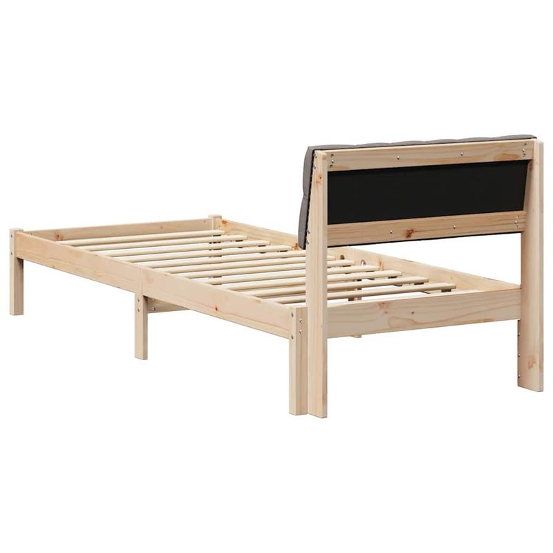 Casa si Gradina - Mobilier - Paturi si accesorii - Paturi - Cadru de pat Maroniu si taupe 80 x 200 cm Lemn masiv de pin - Infinity.ro