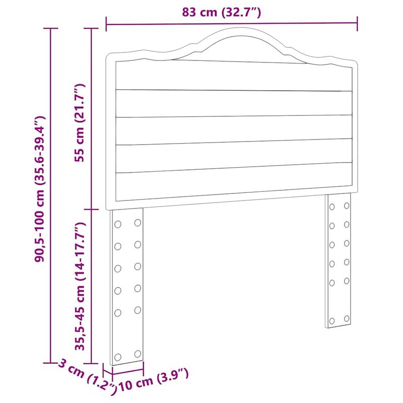 Casa si Gradina - Mobilier - Paturi si accesorii - Accesorii paturi - Tablie de pat cu aripioare verde inchis 183x16x78/88 cm catifea - Infinity.ro