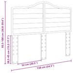 Casa si Gradina - Mobilier - Paturi si accesorii - Accesorii paturi - Tablie de pat cu aripioare, albastru, 203x23x118/128 cm, textil - Infinity.ro