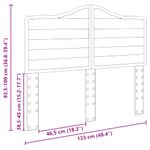 Casa si Gradina - Mobilier - Paturi si accesorii - Accesorii paturi - Tablie de pat cu aripioare, albastru, 163x23x78/88 cm textil - Infinity.ro