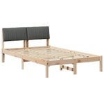 Casa si Gradina - Mobilier - Paturi si accesorii - Paturi - Cadru de pat maro si gri inchis 120 x 190 cm Lemn masiv de pin - Infinity.ro