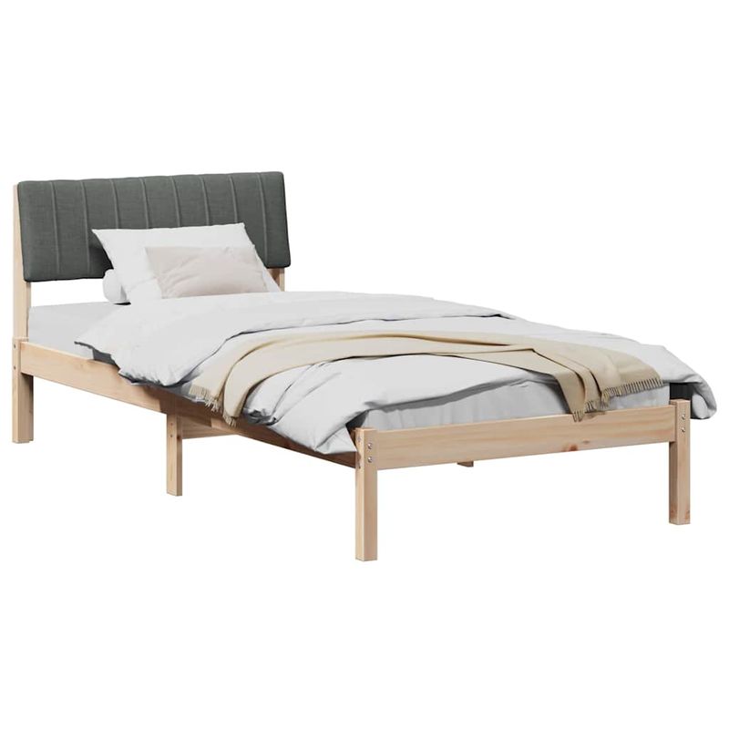 Casa si Gradina - Mobilier - Paturi si accesorii - Paturi - Cadru de pat maro si gri inchis 90 x 200 cm Lemn masiv de pin - Infinity.ro
