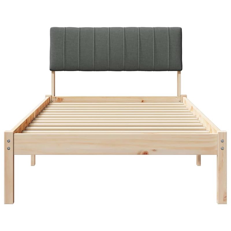 Casa si Gradina - Mobilier - Paturi si accesorii - Paturi - Cadru de pat maro si gri inchis 90 x 200 cm Lemn masiv de pin - Infinity.ro