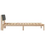 Casa si Gradina - Mobilier - Paturi si accesorii - Paturi - Cadru de pat maro si gri inchis 90 x 200 cm Lemn masiv de pin - Infinity.ro
