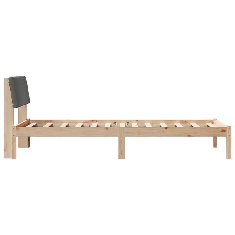 Casa si Gradina - Mobilier - Paturi si accesorii - Paturi - Cadru de pat maro si gri inchis 90 x 200 cm Lemn masiv de pin - Infinity.ro