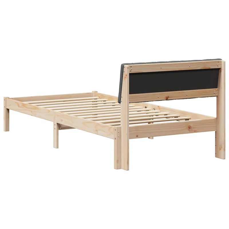 Casa si Gradina - Mobilier - Paturi si accesorii - Paturi - Cadru de pat maro si gri inchis 90 x 200 cm Lemn masiv de pin - Infinity.ro