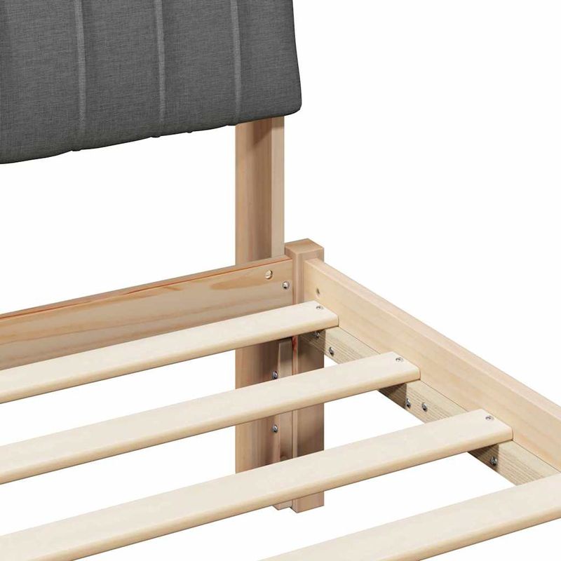 Casa si Gradina - Mobilier - Paturi si accesorii - Paturi - Cadru de pat maro si gri inchis 90 x 200 cm Lemn masiv de pin - Infinity.ro