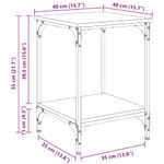 Casa si Gradina - Mobilier - Comode si corpuri - Noptiere - Masa de cafea Stejar Negru 40 x 40 x 55 cm Lemn compozit - Infinity.ro