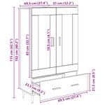 Casa si Gradina - Mobilier - Comode si corpuri - Corpuri bucatarie - Bufet cu sertar Lemn Vechi 69,5 x 31 x 115 cm Lemn compozit - Infinity.ro
