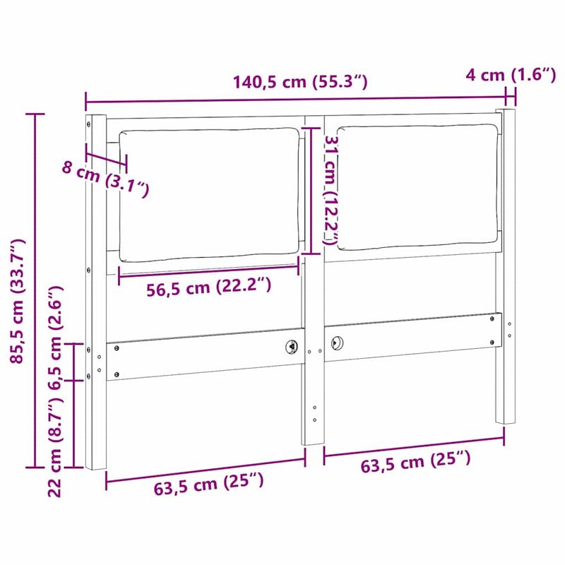 Casa si Gradina - Mobilier - Paturi si accesorii - Accesorii paturi - Tablie de pat Stejar Sonoma 200 cm Lemn compozit - Infinity.ro