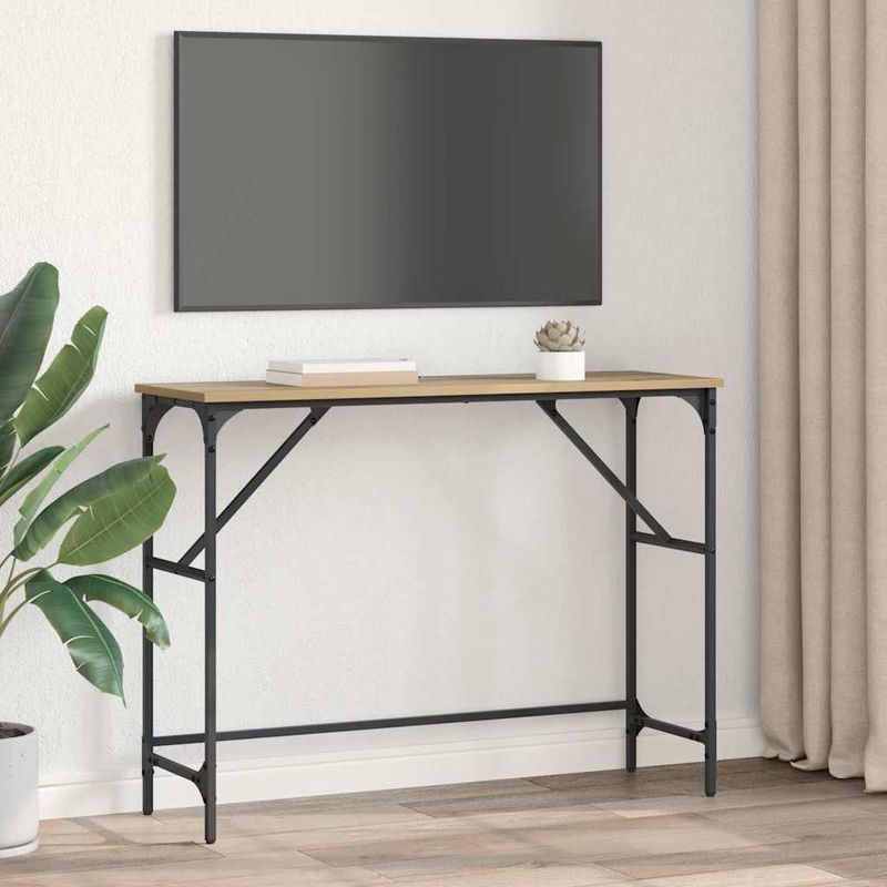 Casa si Gradina - Mobilier - Comode si corpuri - Noptiere - Masa de consola Stejar Artizanal 100 x 32 x 75 cm Lemn compozit - Infinity.ro
