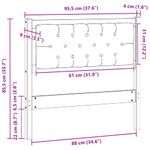 Casa si Gradina - Mobilier - Paturi si accesorii - Accesorii paturi - Tablie cap Stejar Negru 200 x 15 x 103,5 cm Lemn compozit - Infinity.ro