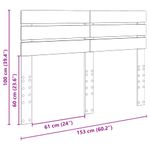 Casa si Gradina - Mobilier - Paturi si accesorii - Accesorii paturi - Tablie de pat cu aripioare gri inchis 183x16x118/128 cm textil - Infinity.ro