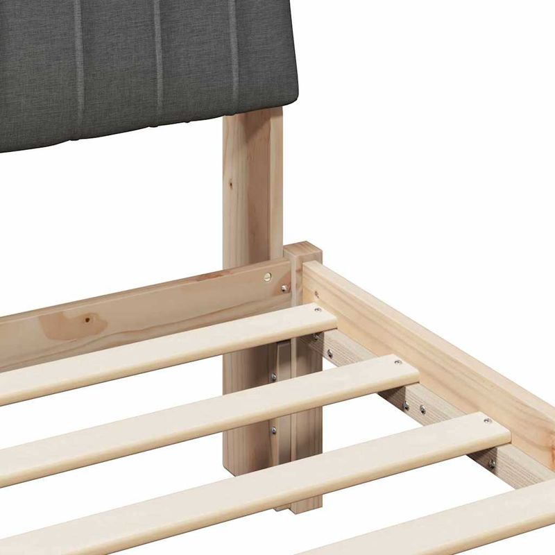 Casa si Gradina - Mobilier - Paturi si accesorii - Paturi - Cadru de pat Gri inchis 140 x 200 cm Lemn de pin masiv - Infinity.ro