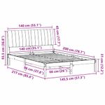 Casa si Gradina - Mobilier - Paturi si accesorii - Paturi - Cadru de pat Gri inchis 140 x 200 cm Lemn de pin masiv - Infinity.ro