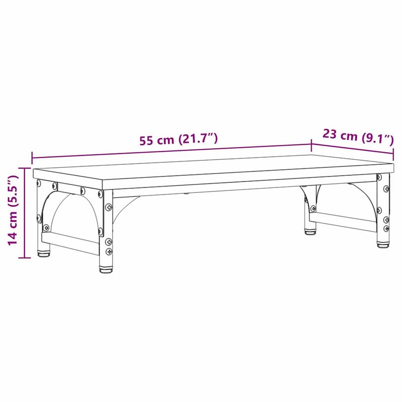 Laptop, Telefoane si Tablete - Laptopuri si accesorii - Accesorii Laptop - Standuri/Coolere notebook - Suport pentru monitor Lemn Vechi 55 x 23 x 14 cm Lemn compozit - Infinity.ro