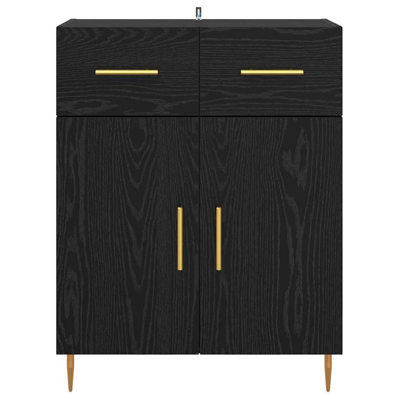 Casa si Gradina - Mobilier - Comode si corpuri - Comode - Bufet cu sertar Stejar Negru 69,5 x 34 x 90 cm Lemn compozit - Infinity.ro