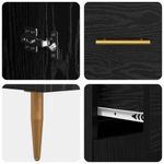 Casa si Gradina - Mobilier - Comode si corpuri - Comode - Bufet cu sertar Stejar Negru 69,5 x 34 x 90 cm Lemn compozit - Infinity.ro