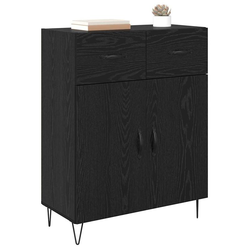Casa si Gradina - Mobilier - Comode si corpuri - Comode - Bufet cu sertar Stejar Negru 69,5 x 34 x 90 cm Lemn compozit - Infinity.ro