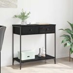 Casa si Gradina - Mobilier - Comode si corpuri - Noptiere - Masa de consola Stejar Negru 75 x 34,5 x 75 cm Lemn compozit - Infinity.ro