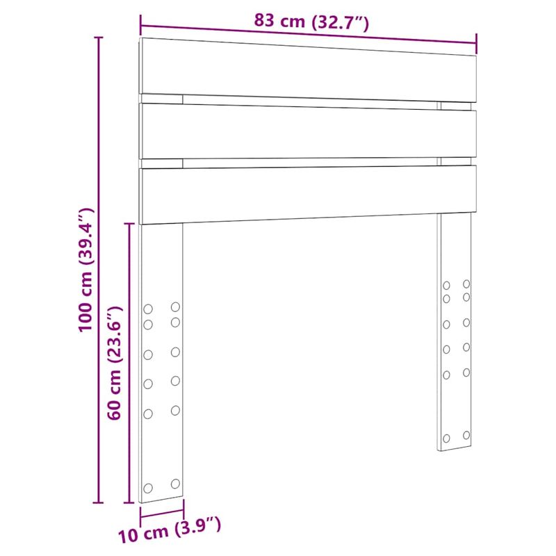Casa si Gradina - Mobilier - Paturi si accesorii - Accesorii paturi - Tablie de pat cu dulapuri, stejar maro, 120 cm lemn prelucrat - Infinity.ro