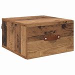 Casa si Gradina - Mobilier - Comode si corpuri - Noptiere - Noptiera suspendata Lemn Vechi 35 x 35 x 20 cm Lemn compozit - Infinity.ro