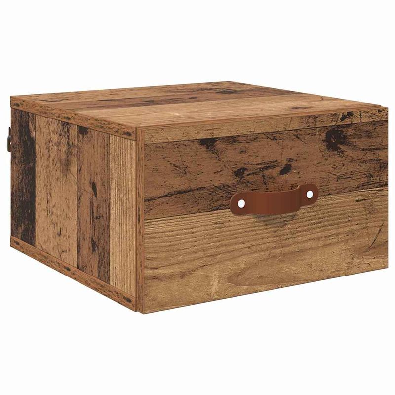Casa si Gradina - Mobilier - Comode si corpuri - Noptiere - Noptiera suspendata Lemn Vechi 35 x 35 x 20 cm Lemn compozit - Infinity.ro
