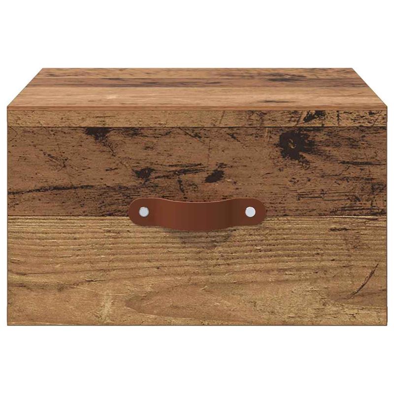 Casa si Gradina - Mobilier - Comode si corpuri - Noptiere - Noptiera suspendata Lemn Vechi 35 x 35 x 20 cm Lemn compozit - Infinity.ro