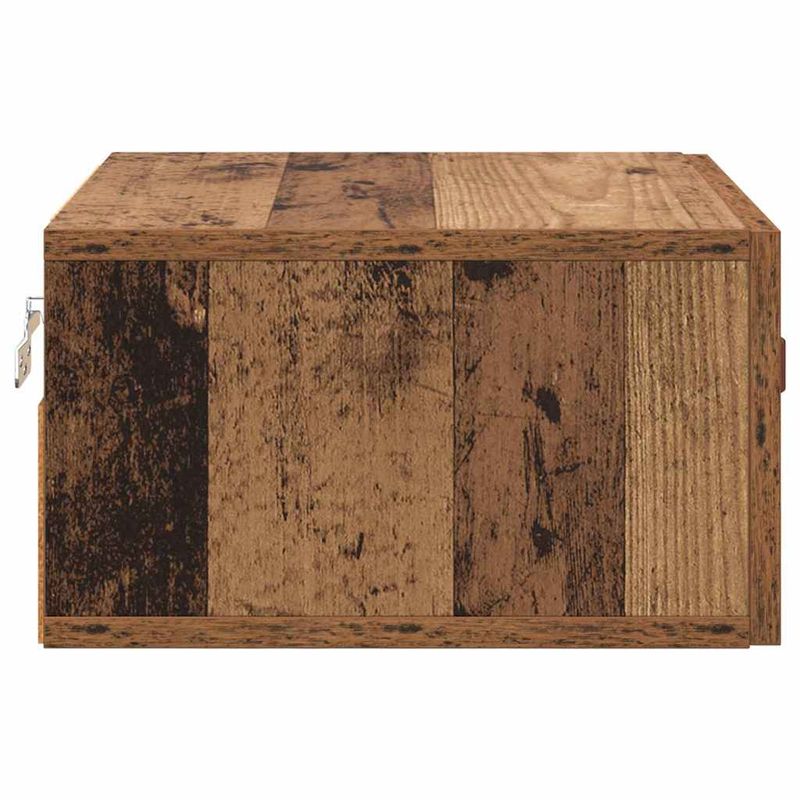 Casa si Gradina - Mobilier - Comode si corpuri - Noptiere - Noptiera suspendata Lemn Vechi 35 x 35 x 20 cm Lemn compozit - Infinity.ro