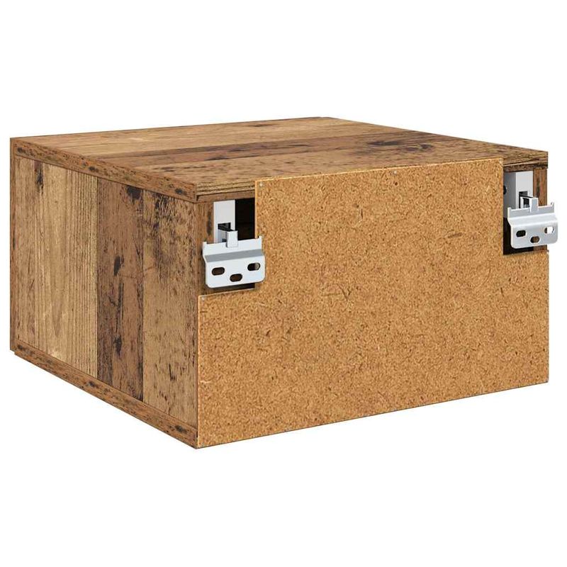 Casa si Gradina - Mobilier - Comode si corpuri - Noptiere - Noptiera suspendata Lemn Vechi 35 x 35 x 20 cm Lemn compozit - Infinity.ro