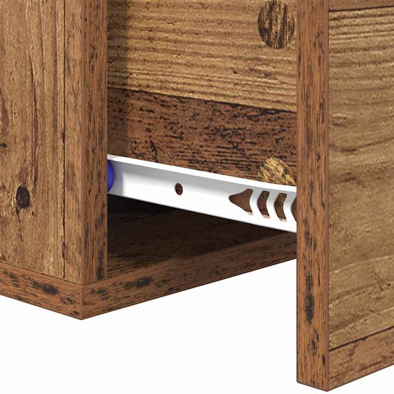 Casa si Gradina - Mobilier - Comode si corpuri - Noptiere - Noptiera suspendata Lemn Vechi 35 x 35 x 20 cm Lemn compozit - Infinity.ro