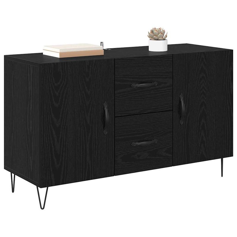 Casa si Gradina - Mobilier - Comode si corpuri - Comode - Bufet cu sertar Stejar Negru 100 x 36 x 60 cm Lemn compozit - Infinity.ro