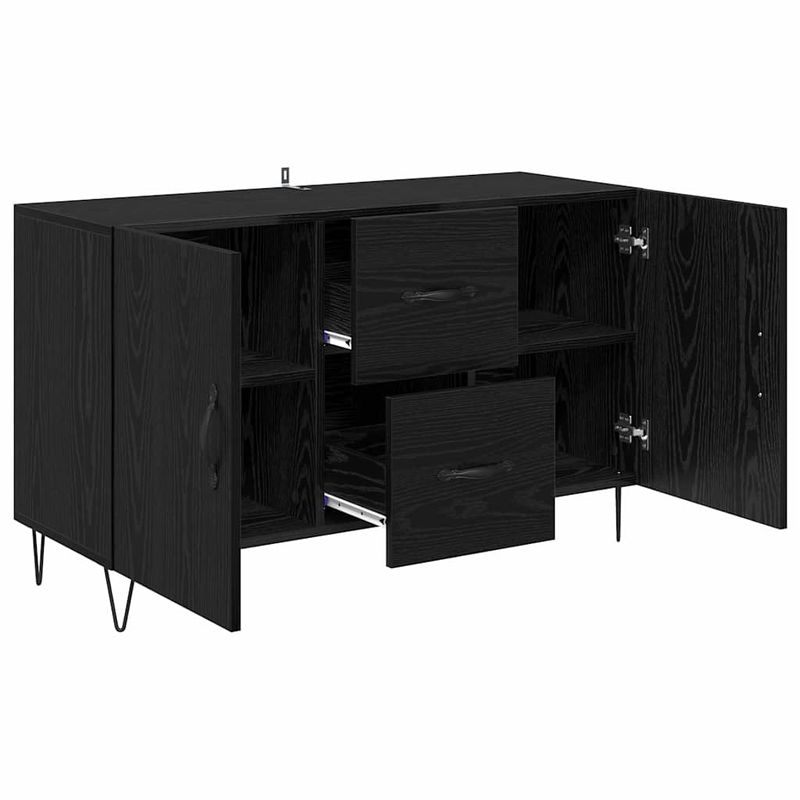 Casa si Gradina - Mobilier - Comode si corpuri - Comode - Bufet cu sertar Stejar Negru 100 x 36 x 60 cm Lemn compozit - Infinity.ro
