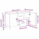 Casa si Gradina - Mobilier - Comode si corpuri - Comode - Bufet cu sertar Stejar Negru 100 x 36 x 60 cm Lemn compozit - Infinity.ro