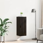 Casa si Gradina - Mobilier - Comode si corpuri - Comode - Dulap montat pe perete Stejar Negru 34,5 x 34 x 90 cm - Infinity.ro