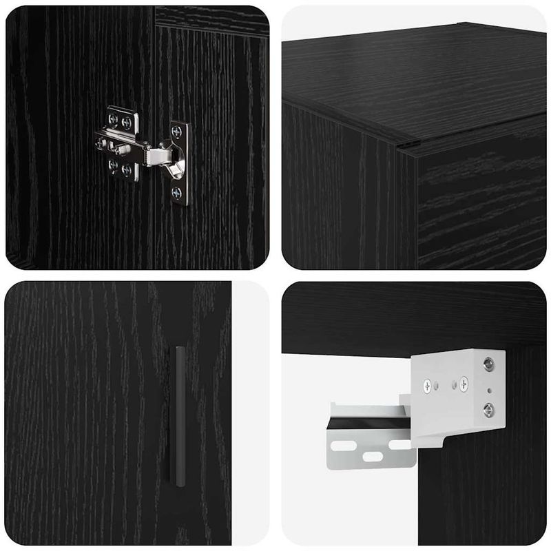 Casa si Gradina - Mobilier - Comode si corpuri - Comode - Dulap montat pe perete Stejar Negru 34,5 x 34 x 90 cm - Infinity.ro