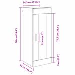 Casa si Gradina - Mobilier - Comode si corpuri - Comode - Dulap montat pe perete Stejar Negru 34,5 x 34 x 90 cm - Infinity.ro