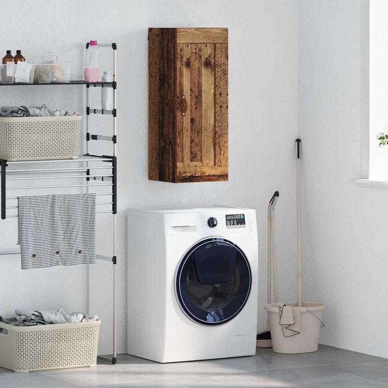 Casa si Gradina - Mobilier - Comode si corpuri - Comode - Dulap montat pe perete Lemn Vechi 34,5 x 34 x 90 cm - Infinity.ro