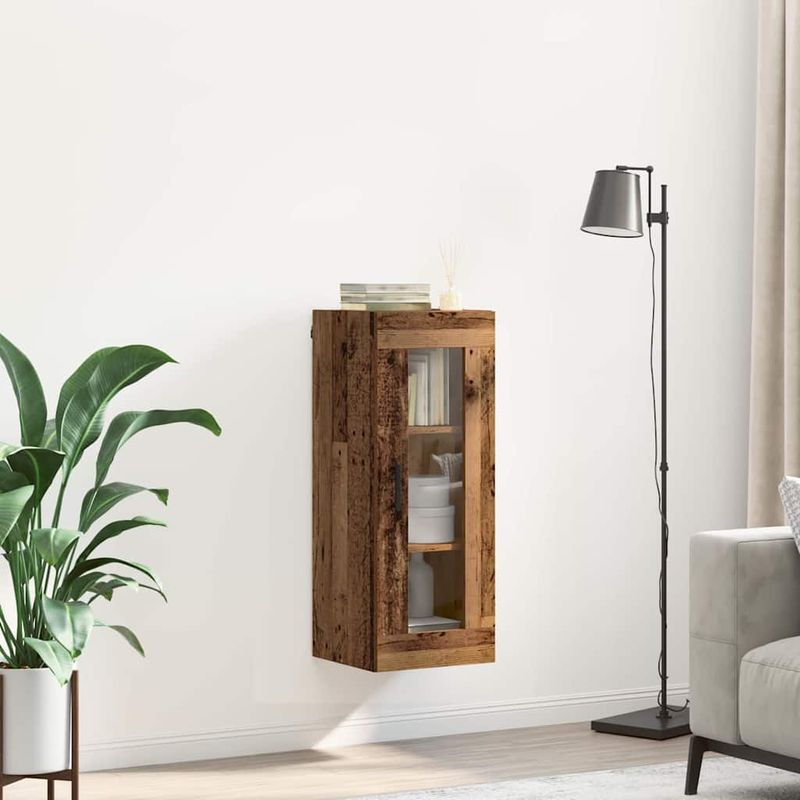 Casa si Gradina - Mobilier - Comode si corpuri - Comode - Dulap montat pe perete Lemn Vechi 34,5 x 34 x 90 cm - Infinity.ro