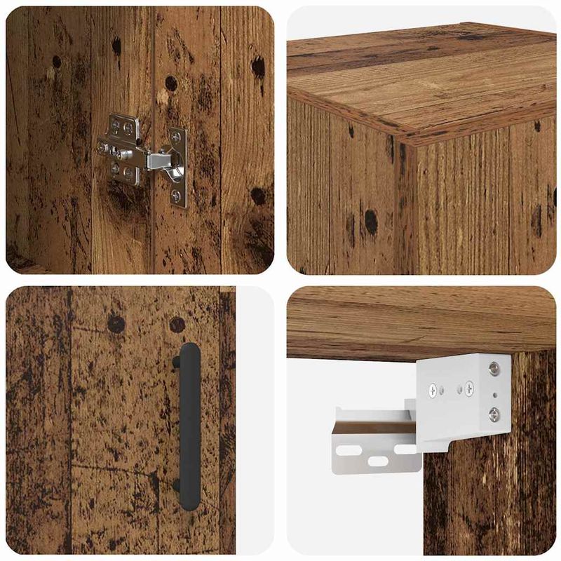 Casa si Gradina - Mobilier - Comode si corpuri - Comode - Dulap montat pe perete Lemn Vechi 34,5 x 34 x 90 cm - Infinity.ro