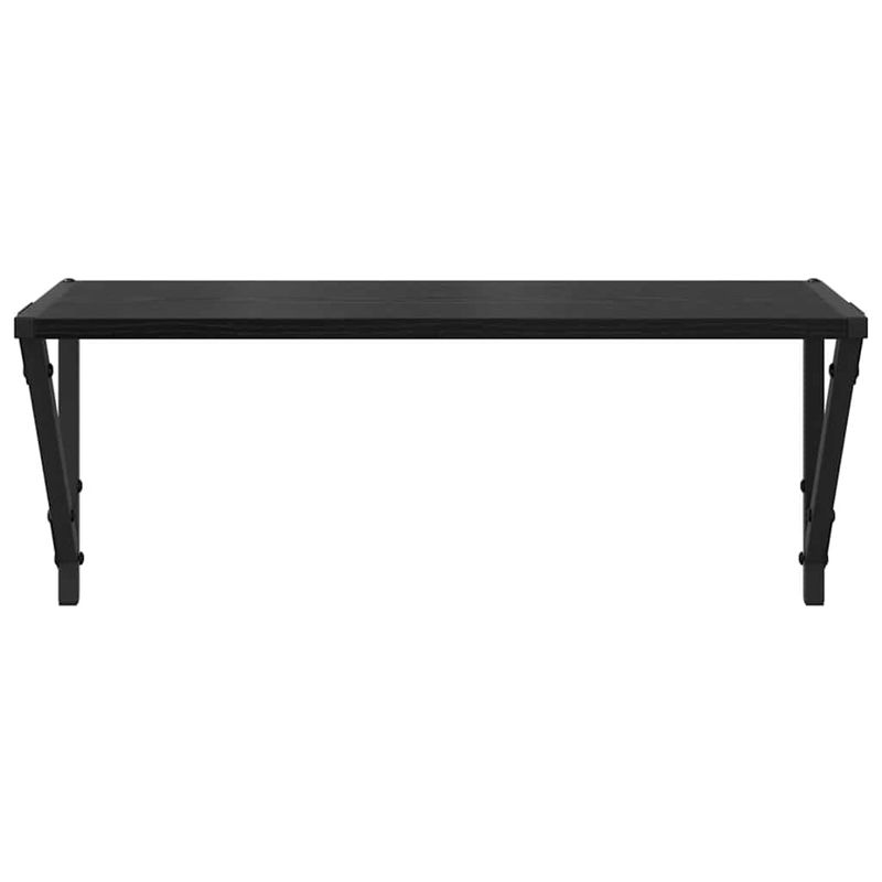 Casa si Gradina - Mobilier - Biblioteci si rafturi - Rafturi - Semele de perete cu raft 2 pcs Stejar Negru 60 x 25 x 25,5 cm - Infinity.ro