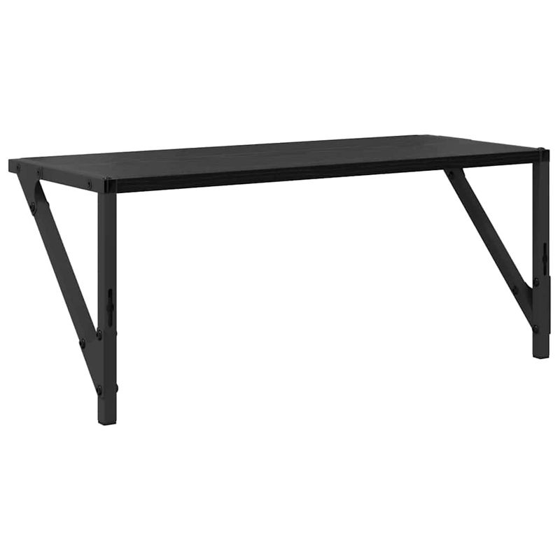 Casa si Gradina - Mobilier - Biblioteci si rafturi - Rafturi - Semele de perete cu raft 2 pcs Stejar Negru 60 x 25 x 25,5 cm - Infinity.ro