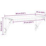 Casa si Gradina - Mobilier - Biblioteci si rafturi - Rafturi - Semele de perete cu raft 2 pcs Stejar Negru 60 x 25 x 25,5 cm - Infinity.ro