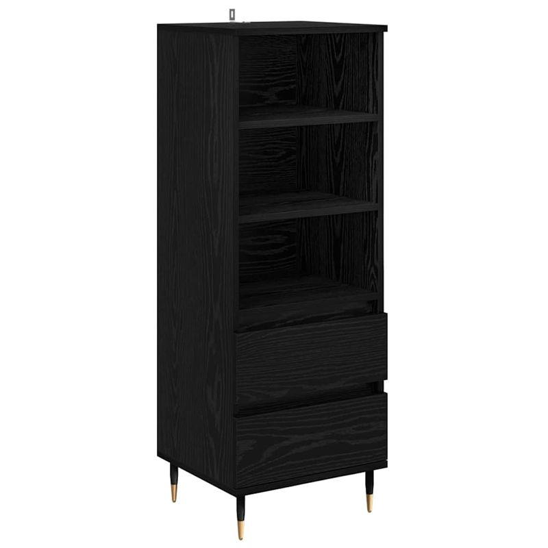 Casa si Gradina - Mobilier - Comode si corpuri - Comode - Bufet cu sertar Stejar Negru 40 x 36 x 110 cm Lemn compozit - Infinity.ro